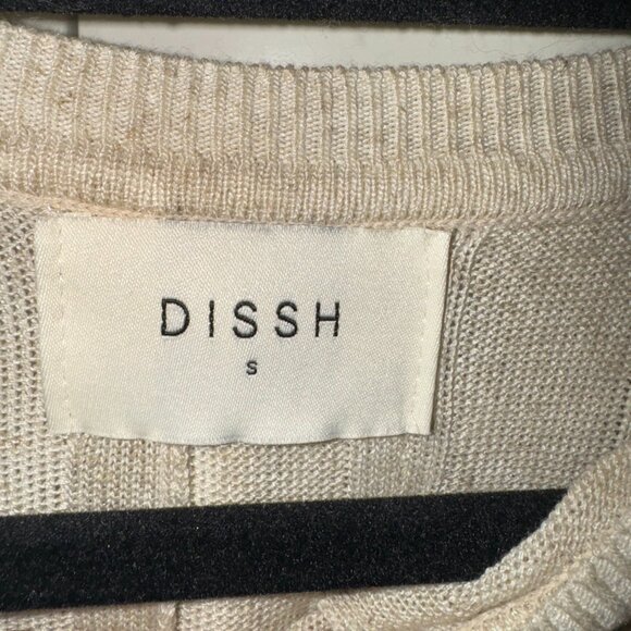 Dissh Flora Natural Contrast Knit Midi Dress - Picture 3 of 4